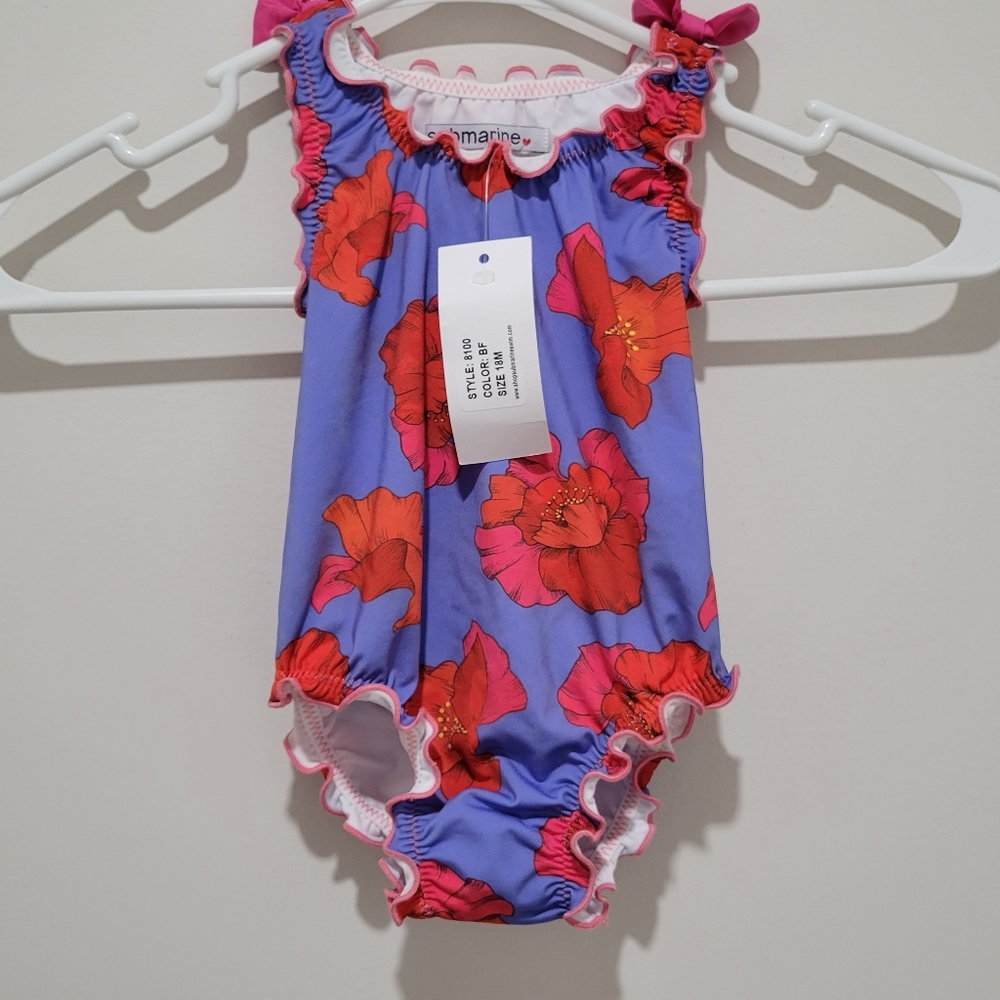 New submarine kids girls 18 month floral one piece swimsuit